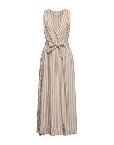 Shop Claudie Woman Maxi Dress Sand Size 8 Viscose In Beige