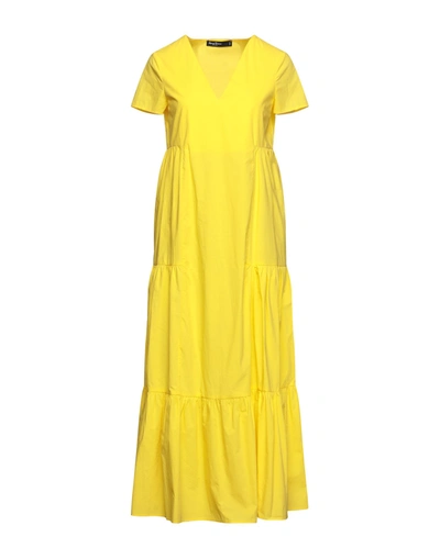 Shop Spago Donna Midi Dresses In Yellow