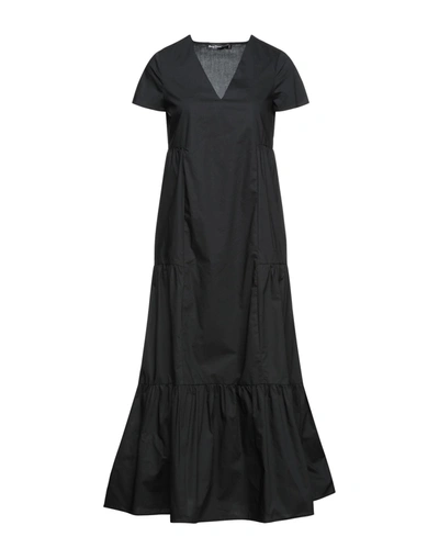 Shop Spago Donna Woman Midi Dress Black Size 10 Cotton