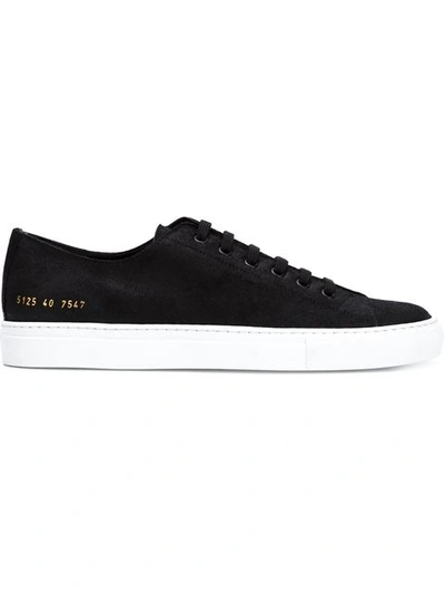 Common Projects Black Leather Tournament Low Trainers