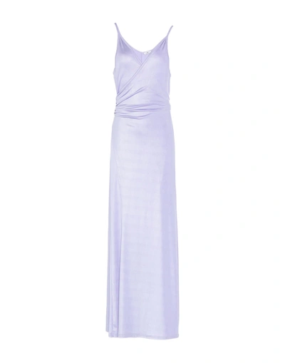 Shop Simona-a Simona A Woman Maxi Dress Lilac Size L Polyester In Purple