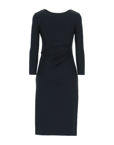 Shop Giorgio Armani Woman Midi Dress Black Size 0 Viscose, Polyamide, Elastane