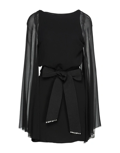 Shop Anna Molinari Woman Mini Dress Black Size 6 Polyester, Cotton, Acetate