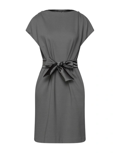 Shop Emporio Armani Woman Mini Dress Grey Size 14 Viscose, Polyamide, Elastane