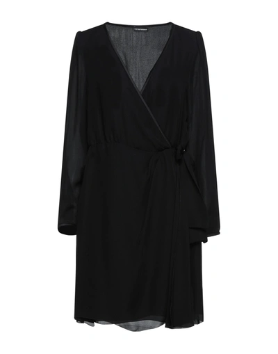 Shop Emporio Armani Woman Mini Dress Black Size 6 Silk, Polyester