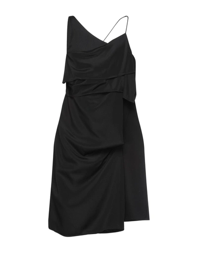 Shop Sportmax Woman Midi Dress Black Size 10 Silk, Elastane