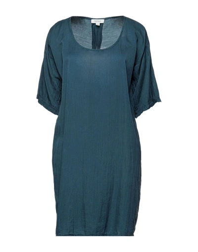 Shop Crossley Woman Mini Dress Deep Jade Size S Cotton, Silk In Green