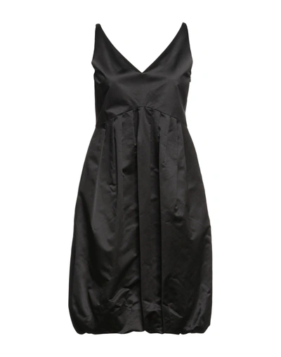 Shop Burberry Woman Mini Dress Black Size 6 Silk