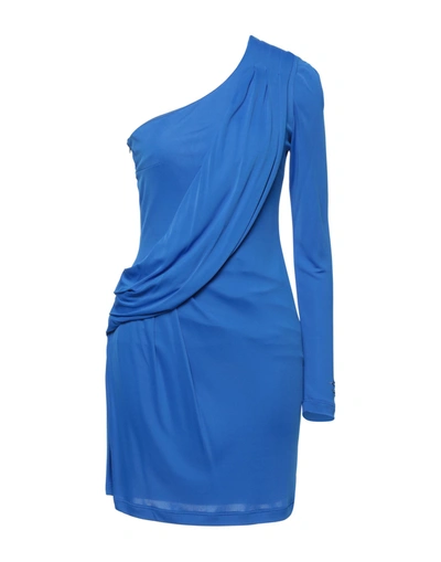 Shop Angelo Marani Woman Mini Dress Bright Blue Size 4 Viscose