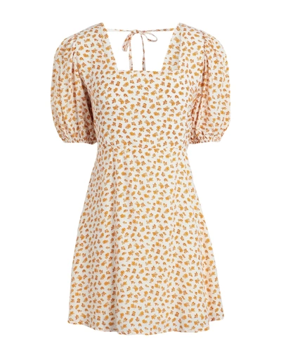 Shop Faithfull The Brand Allegra Mini Dress Woman Mini Dress Apricot Size 10 Rayon In Orange