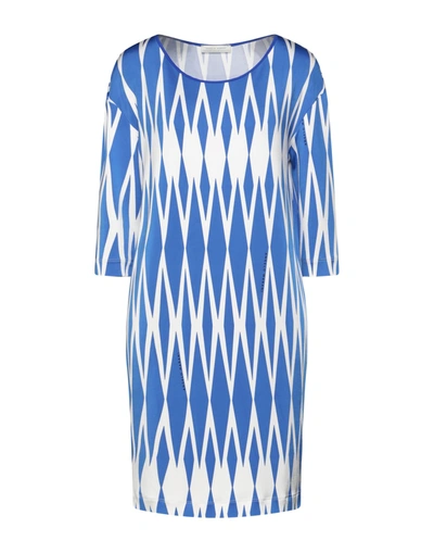 Shop Angelo Marani Short Dresses In Bright Blue