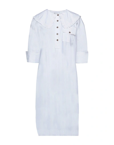 Ganni Midi Dresses In White