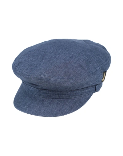 Shop Borsalino Man Hat Blue Size 7 ¼ Linen