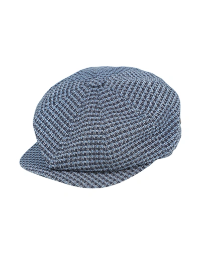 Shop Borsalino Man Hat Pastel Blue Size 7 ¼ Cotton