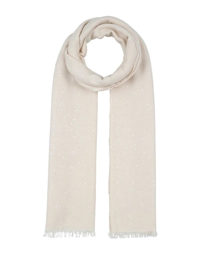 Shop Brunello Cucinelli Scarves In Ivory