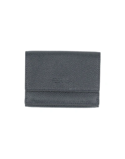 Shop Giorgio Armani Wallets In Dark Blue