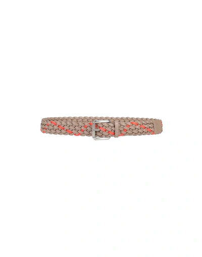 Shop Msgm Belts In Dove Grey