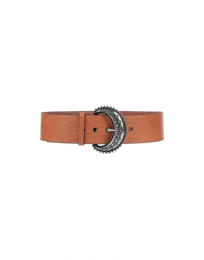 Shop Etro Woman Belt Tan Size 34 Soft Leather In Brown