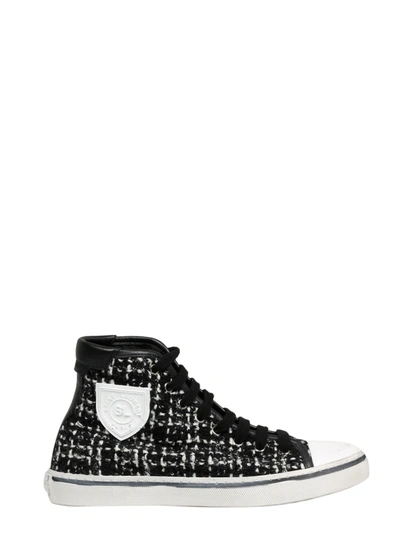Shop Saint Laurent Malibu Mid Sneakers In Black
