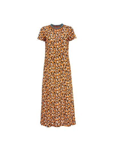Shop La Doublej Sporty Swing Jersey Cotton Dress In Lady Leopard