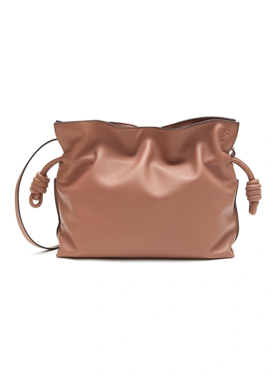 Shop Loewe Flamenco' Calfskin Leather Clutch In Pink