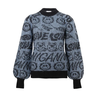 Shop Ganni Soft Wool Sweater In Placid Blue