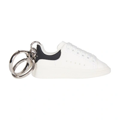 Shop Alexander Mcqueen Oversize Sneakers Key Chain In White Black