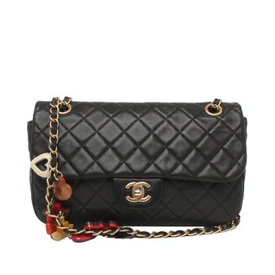 Pre-owned Chanel Classic Small Lambskin Leather Double Flap Bag In