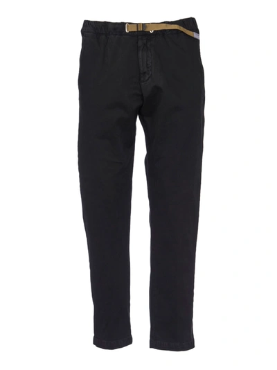 Shop White Sand Belted Trousers In Black