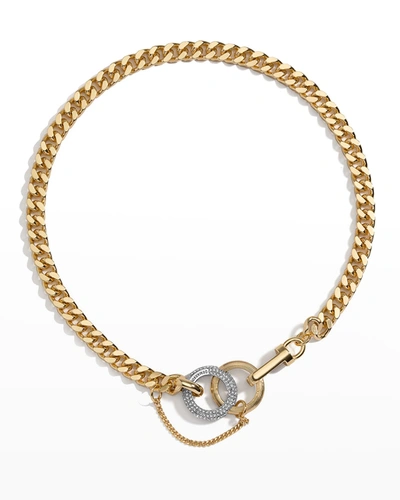 Shop Demarson Emma Necklace In Goldclear Crystal