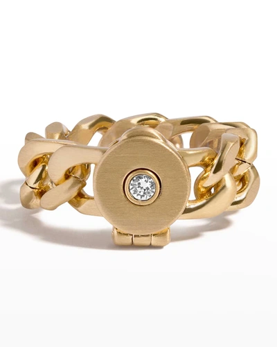 Shop Demarson Luca Chain Ring In Satin Gold