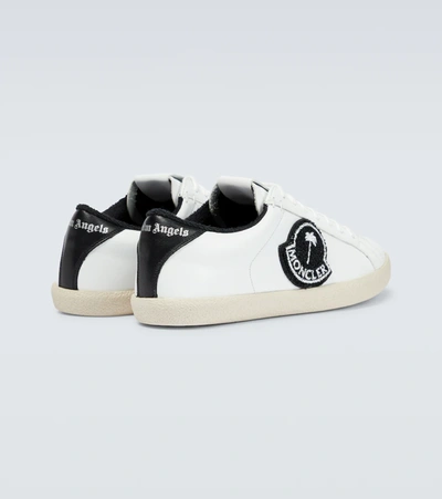 Shop Moncler Genius 8 Moncler Palm Angels Leather Sneakers In White