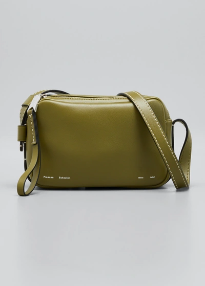 Shop Proenza Schouler White Label Watts Leather Camera Shoulder Bag In Olive