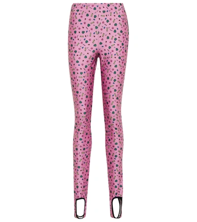 Shop Moncler Genius X Naj-oleari 3 Moncler Grenoble Printed Stirrup Ski Pants In Pink