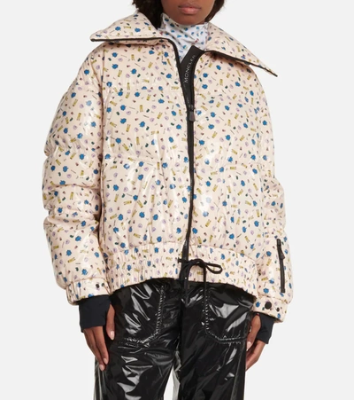 Moncler Genius Womens Pastel Pink X 3 Moncler Grenoble Chambairy Printed Shell-down Jacket M In White