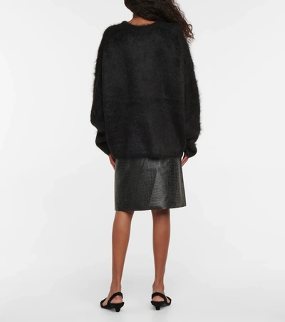 Shop Totême Alpaca Wool-blend Sweater In Black