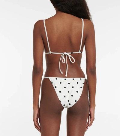 Shop Sir Devin Polka-dot Bikini Bottoms In Ivory Polka Dot