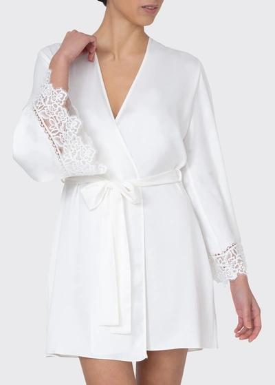 Shop Rya Collection Rosey Silk Coverup In Ivory