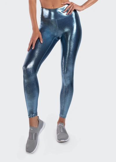 Shop Heroine Sport Marvel Leggings In Titanium Blue