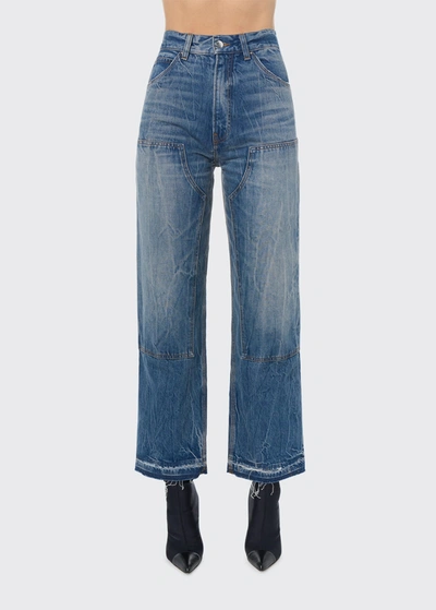 Shop Amiri Carpenter Wide-leg Jeans In Clay Indig