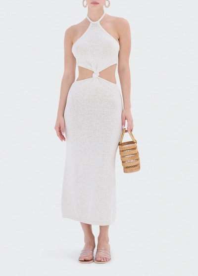 Shop Cult Gaia Cameron Cutout Midi Knit Dress In Off White