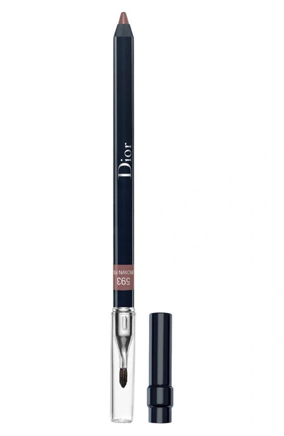 Shop Dior Contour Lip Liner In 593 Brown Fig