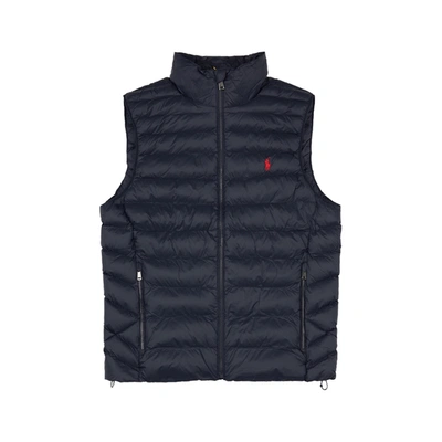 Shop Polo Ralph Lauren Navy Quilted Shell Gilet