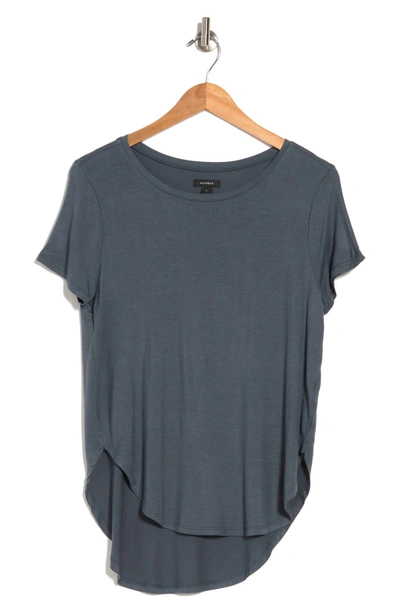 Shop Halogen Shirttail Hem T-shirt In Blue Slate