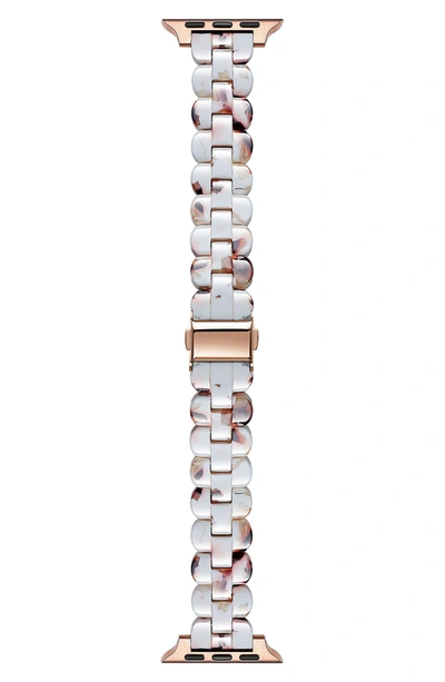 Shop Posh Tech Elle Ivory Resin Apple Watch Band In Ivory Multi