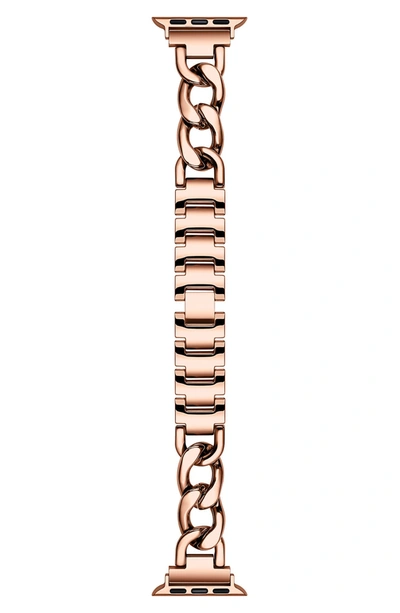 Posh Tech Nikki Rose Gold Chain-like Apple Watch Band In Rose Gold