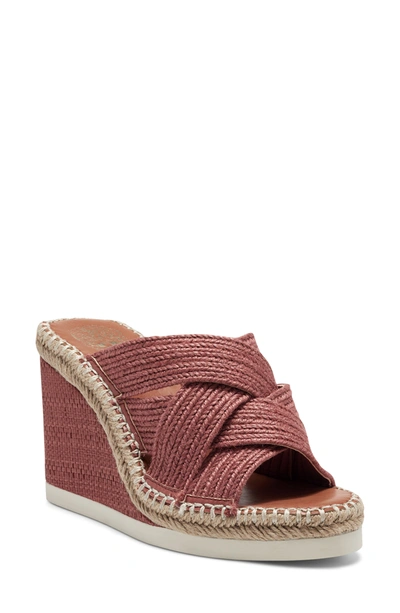 Shop Vince Camuto Bailah Wedge Sandal In Taupe Natural