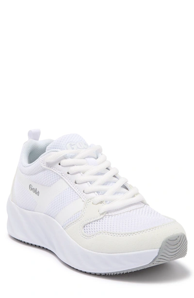 Shop Gola Lansen Lace-up Sneaker In White Uni
