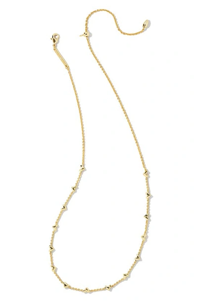 Shop Kendra Scott Haven Heart Strand Necklace In Gold Metal