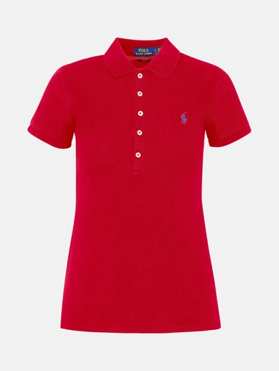 Shop Polo Ralph Lauren Red Cotton Julie Polo Shirt